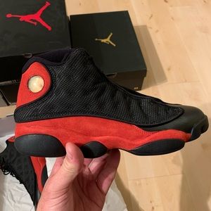 Jordan 13s Black/True Red-White